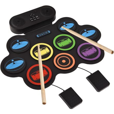 Elektronisch Drumstel Handrol Drumstel 9 Pads Ondersteunt DTX Gaming/BT Begeleiding met Dubbele zwart