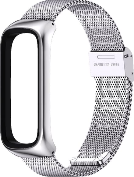 Milanees bandje - geschikt voor Samsung Galaxy Fit 2 - zilver
