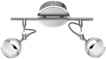 LED-plafondlamp, plafondspot, woonkamerlamp, verstelbare spots, zilver, chroom