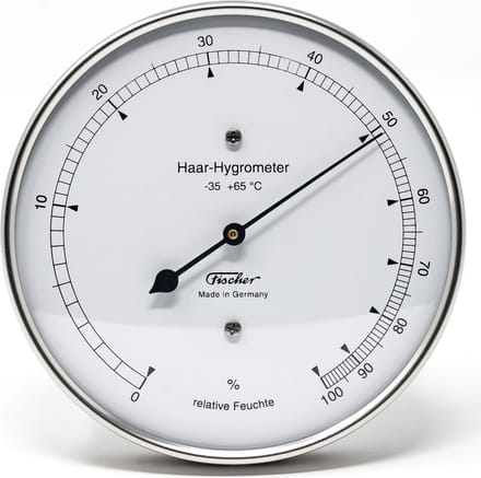 Fischer - Haarhygrometer ø 103 mm - Fijnmechanisch Meetinstrument