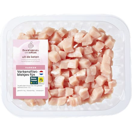 Varkensfiletblokjes fijn