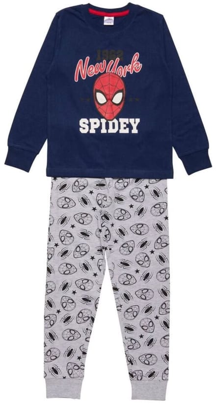 Spiderman Maat 122/128 - Katoen - Blauw - Grijs - Kind