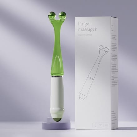 Vingerkoot Acupunctuurpunt Massager Rollers Handheld Hand Acupunctuurpunten Massager Vinger Vermoeidheid Massage Tool groen