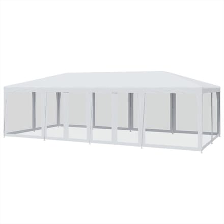 Feesttent - Tuinprieel - Buitenfeest - Insectenwering - 8x4 meter - Wit