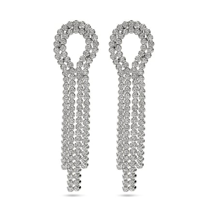 Zilveren Statement Oorhangers met Zirkonia’s