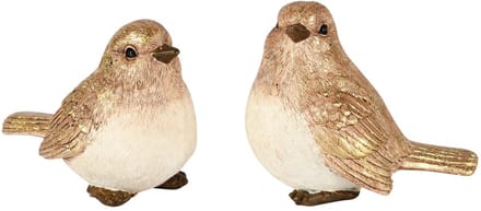 Dekoratief | Vogeltje 'Pierre', resina, 9x6x8cm, set van 2 stuks | A255700