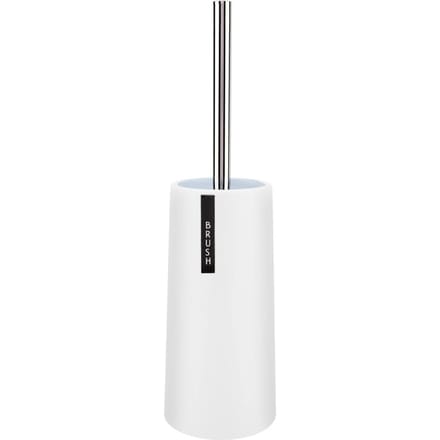 Toiletborstel met Houder Zware Roestvrij Staal Verbeterde Handgreep Schrobber Reiniger Set(Wit) wit