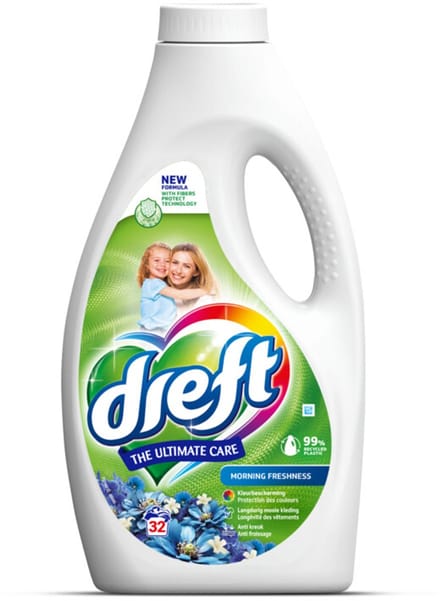 Dreft - Ultimate Care - Vloeibaar Wasmiddel - Gekleurde Was - Ochtendfris - 32 Wasbeurten