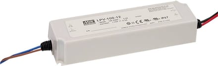 Mean Well LPV-100-48 LED-transformator Constante spanning 100 W 0 - 2.1 A 48 V/DC Niet dimbaar, PFC-schakeling, Overbel