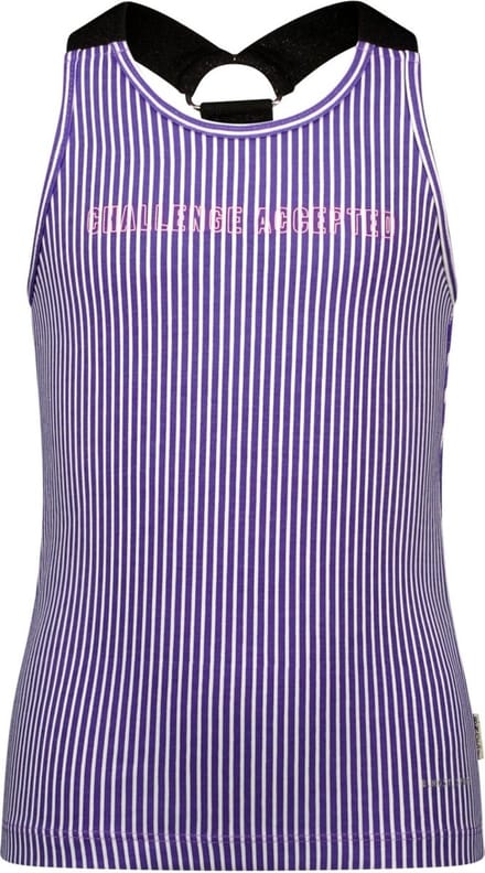 B.Nosy meisjes top met verticale strepen Challenge Accepted Deep Purple Stripe