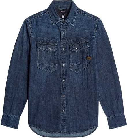 G-STAR Dakota slim shirt l\s Heren Overhemd - worn in deep sea