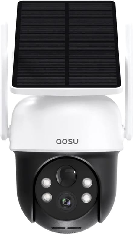 AOSU SolarCam D1 Classic - Beveiligingscamera - 2K Beeld - 2-Weg Audio - 360° Zicht & AI Tracking