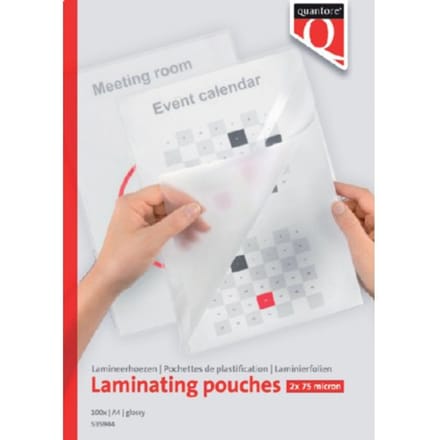 Lamineerhoes A4 75micron Glans Huismerk Pak a 100 Stuks