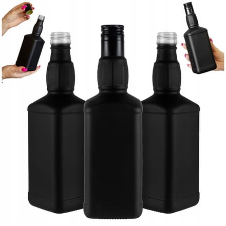Bimberek Daniels - Glazen Flessen - 500ml - Mat Zwart