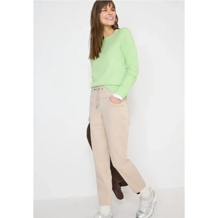 Broek met gewassen look