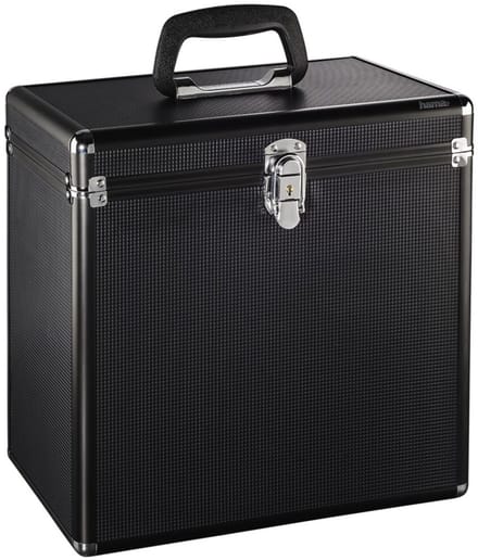 Hama LP-koffer 50, alu-look, zwart