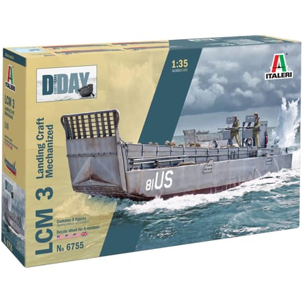 Italeri Modelbouwpakket Militaire voertuigen - 6755 Landing Craft Mechanized LCM 3 - D-DAY Eighty Years Plastic - 1:35 - Modelbouw