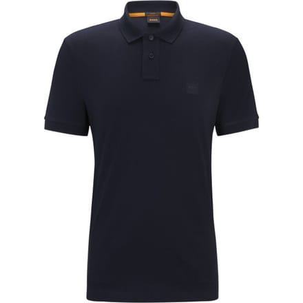 BOSS Orange Passenger Heren Stretch-Katoen Slim-Fit Polo met Logo Patch NOS