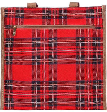 Signare Cityshopper Schoudertas - Gobelin - Schotse ruit