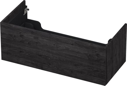 INK wastafelonderkast 1 lade greeploos push to open hout decor 100x45x38cm, houtskool eiken