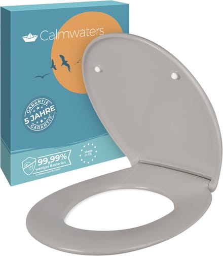 Calmwaters Original - WC-bril - Manhattan Grijs - Duroplast - Softclose - Afneembaar