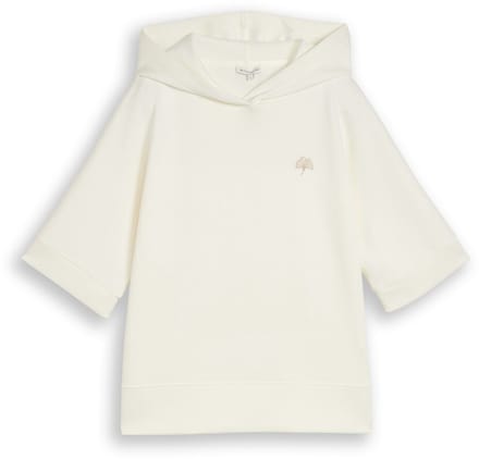 Tom Tailor - Hoodiesweatshirt van scuba - Maat XXXL - Whisper White