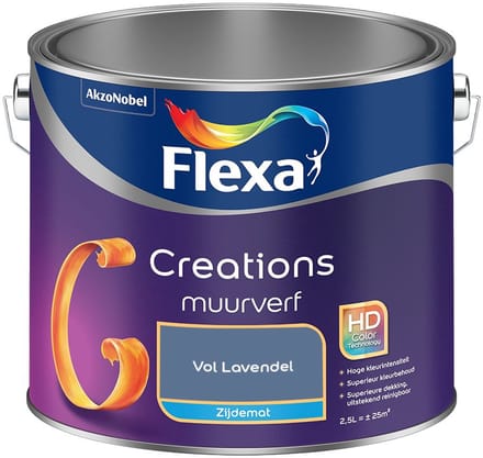 Flexa - Creations Muurverf Zijdemat - Vol Lavendel - Mengverf - 2,5 L
