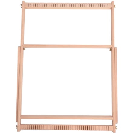 Houten Weefgetouw Professioneel DIY Afneembaar Verstelbaar Weefgetouw met Standaard voor Beginners beige