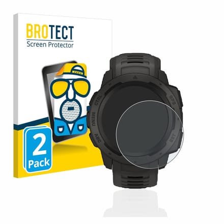 BROTECT - Screenprotector voor Garmin Instinct / Instinct Tactical Edition - Folie Beschermfolie matte 2 Stuks