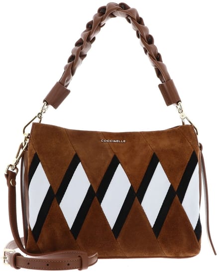 Coccinelle Medium Schoudertas Dames - Leer - Boheme Geo - Print
