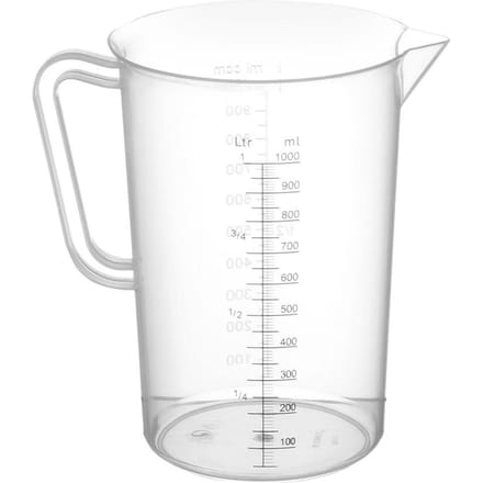 HENDI Maatbeker polypropyleen – 1 liter – met schaalverdeling – vaatwasmachinebestendig