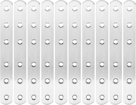 Solidchoice - Set van 10 RVS Platenverbindingen met Schroeven