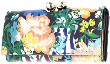 Ted Baker Leren portemonnee Bouanne Bouquet Printed Leather Large Bobble Purse Multicol veelkleurig