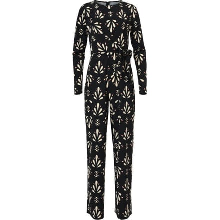 Smashed Lemon Zwart en wit ornamentaal print jumpsuit in travelkwaliteit |