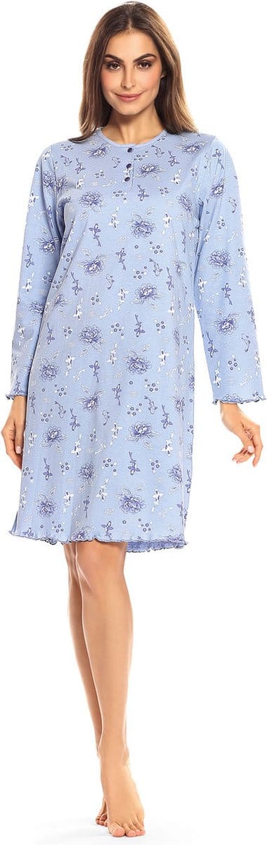 Blauw Comtessa nachthemd vissen
