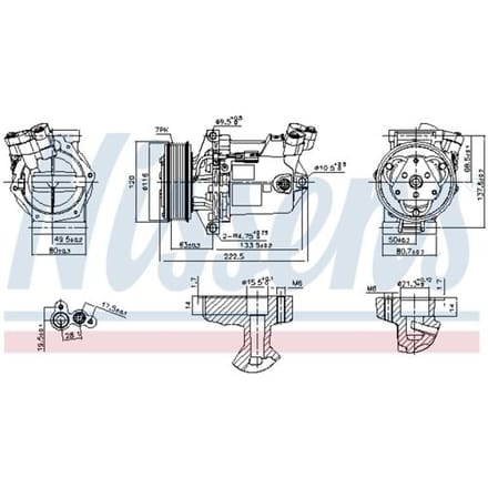Compressor airconditioning NISSENS 890042
