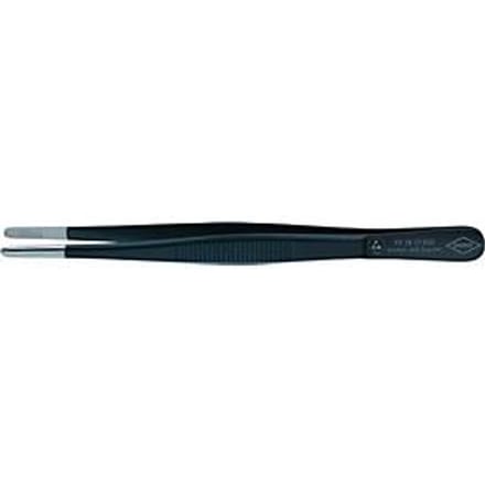 Precisie pincet L.145m m ger.gezahnt,rd.rostfrei,antimagnetisch,elektr.ab