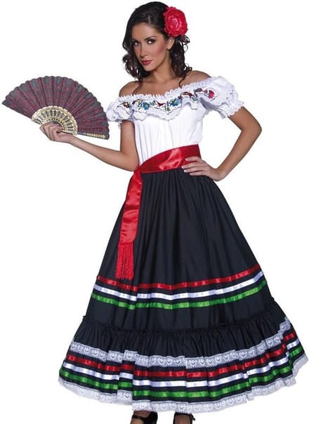 "Verkleedkostuum Spaanse danseres voor dames Feestkleding - Verkleedkleding - Medium"