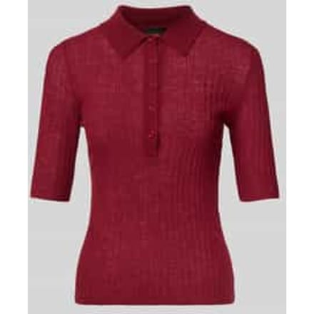 Slim fit gebreid poloshirt van scheerwolmix, model 'C_FUGANO'