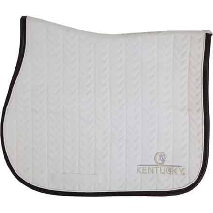 Kentucky Horsewear - Zadeldek Fishbone - Wit - Leer