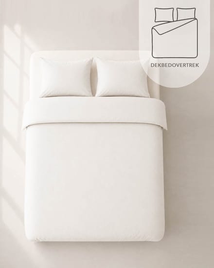 HOOMstyle Dekbedovertrek met kussenslopen - luxe micro Percale - dekbedovertrek - 200x240cm - 2 persoons - Cotton White