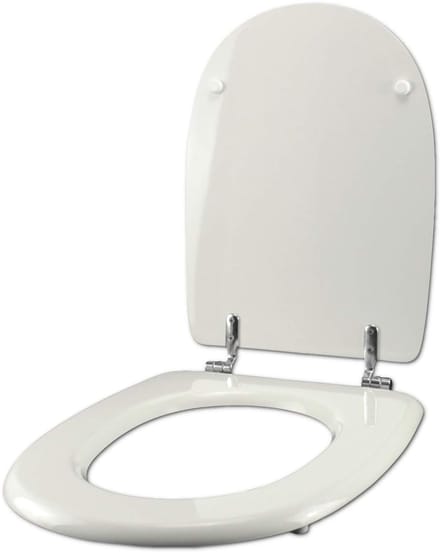 Houten Toiletzitting met Polyester Coating en Soft Close Scharnieren, Wit