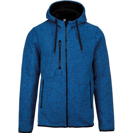 Herenvest met capuchon 'Proact' Royal Blue Melange - S