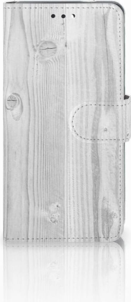Nokia 3.1 (2018) Book Style Case White Wood