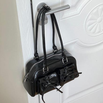 Dames Zomer Schouder Onderarm Tas Strikband Commuter Kussentas white