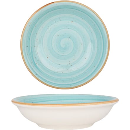 Bonna Diepbord - Aqua - Porselein - 15 cm (330cc) - set van 6
