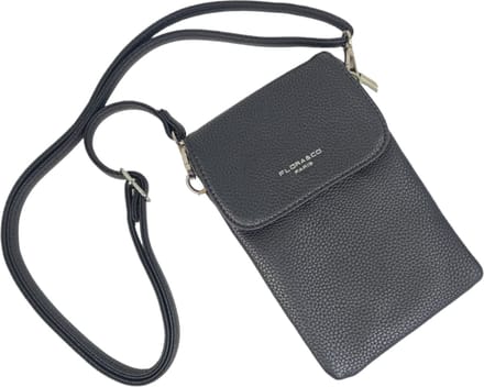 Flora&Co - Paris - Handig Crossbody hand/telefoontasje voor mobiel - gsm - zwart