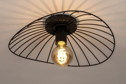 Lumidora Plafondlamp 74333 - Plafonniere - FABRIANO - E27 - Zwart - Metaal - ⌀ 39 cm