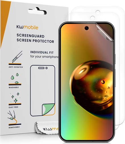 kwmobile 3x screenprotectors geschikt voor Google Pixel 9a - beschermende folie voor smartphone