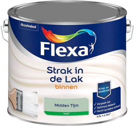 Flexa - Strak In De Lak Binnenlak Mat - Midden Tijm - Mengverf - 2,5 L